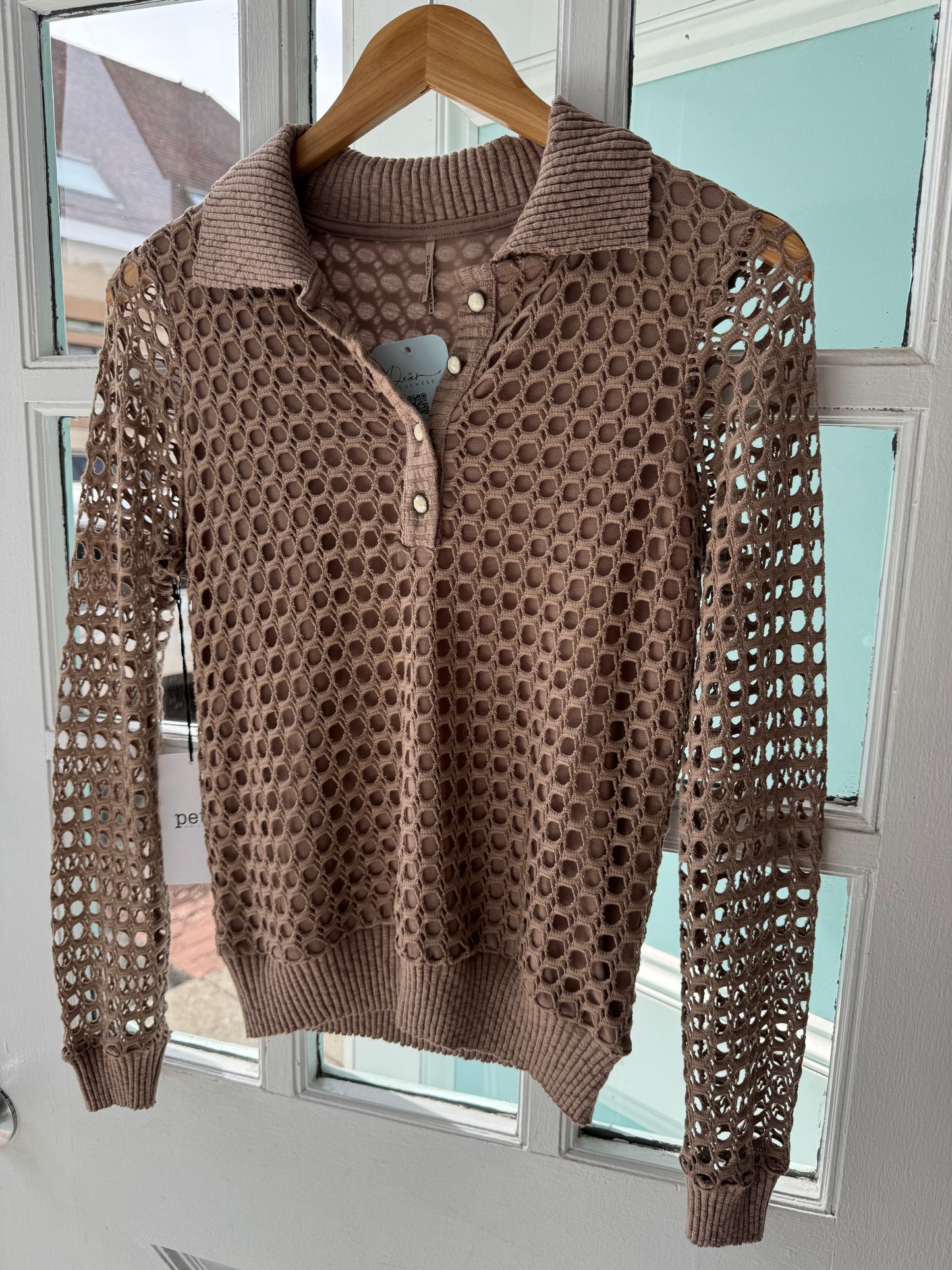 Crochet Polo Top