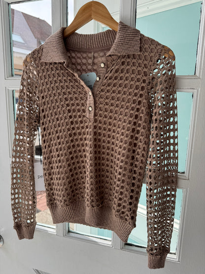 Crochet Polo Top