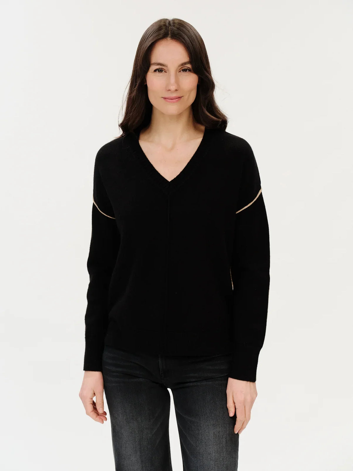 Fiore Exposed Seam Sweater by Six Fifty