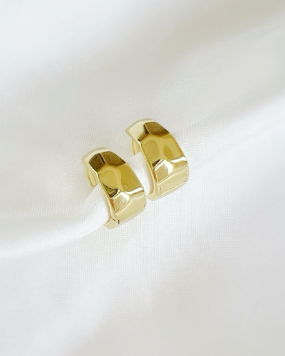 Hammered Hoop Earrings