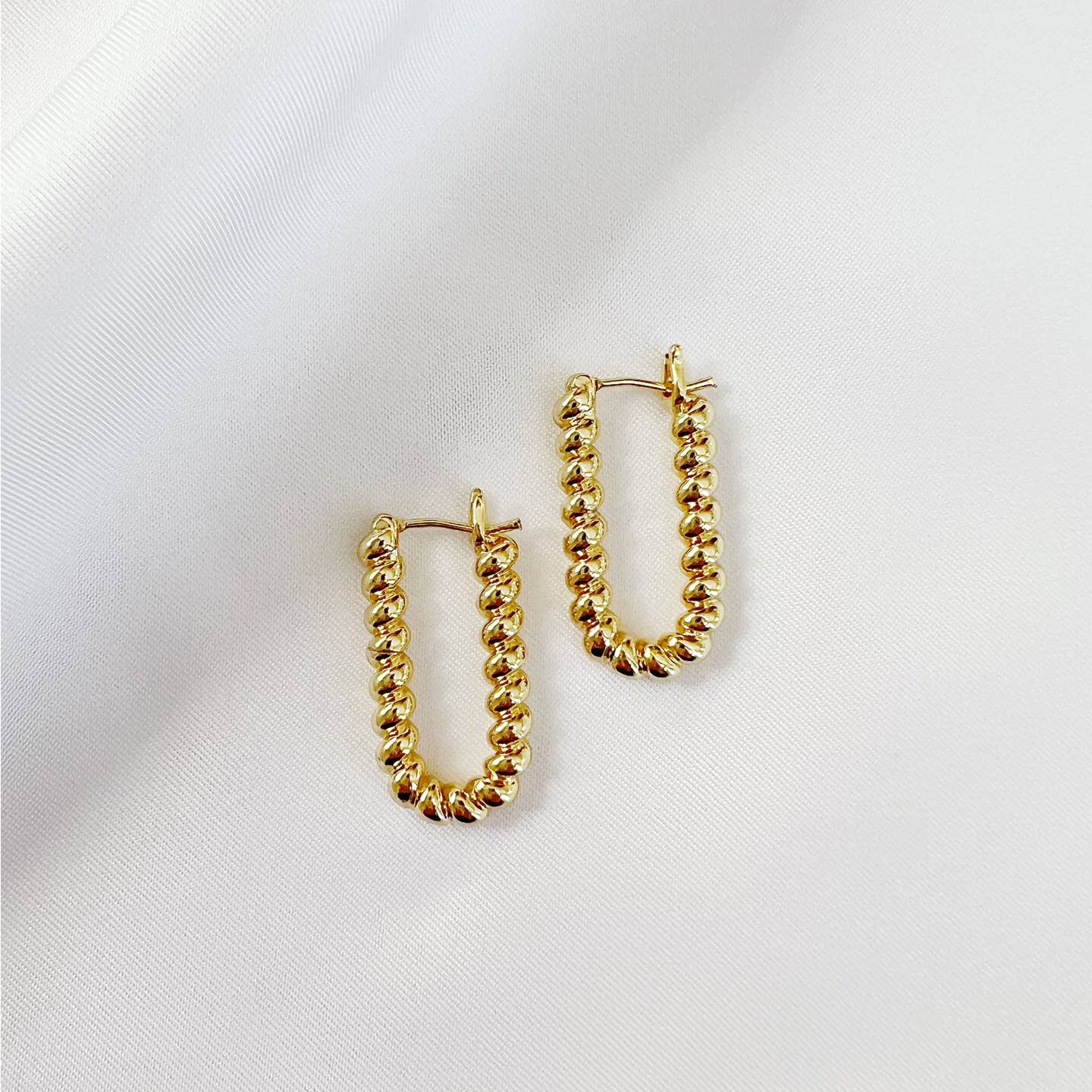Gold-Filled Croissant Twist Hoop Earrings