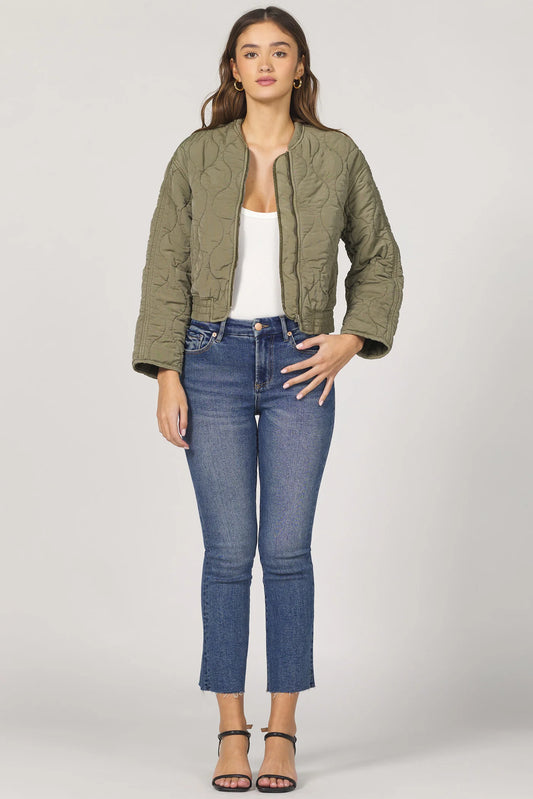 Maverick Cropped Bomber Jacket