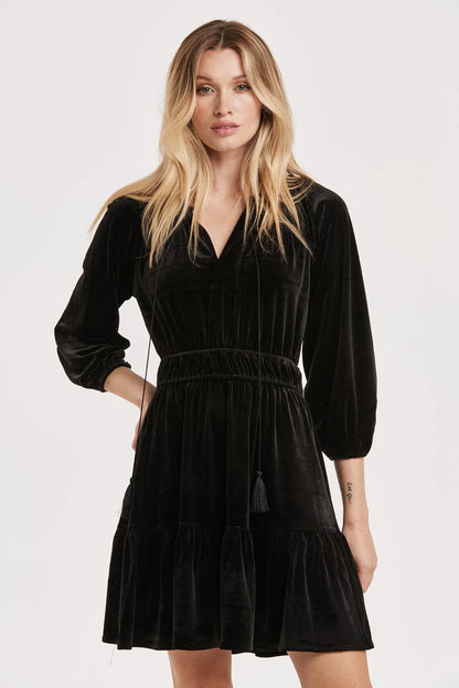 Gillian Velvet Tiered Holiday Dress