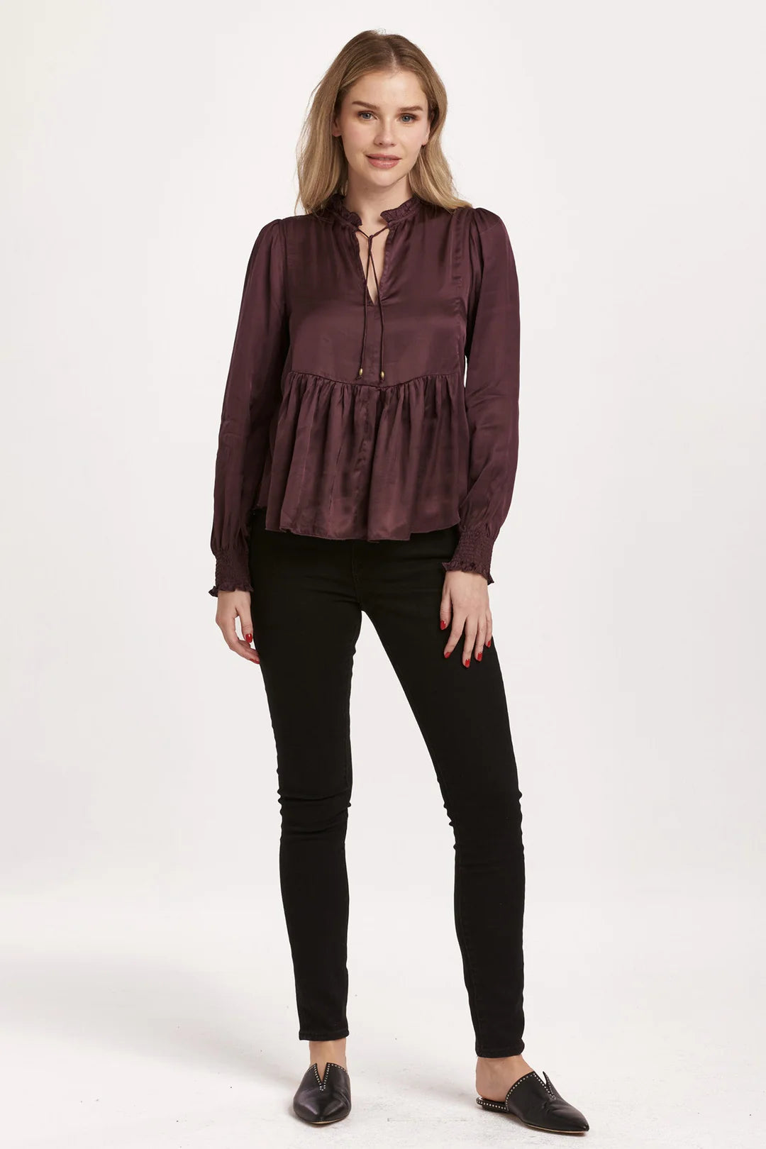 Jewel Long Sleeve Flowy Top