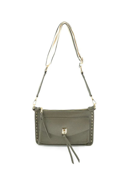 Penny Studded Vegan Crossbody Bag