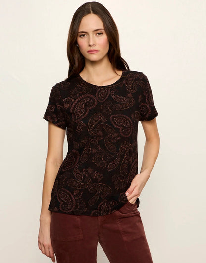 The Perfect Tee Cocoa Paisley