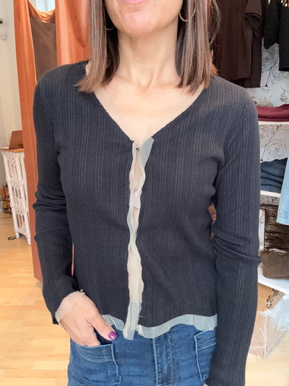 Pointelle Cardigan by Pete Collection