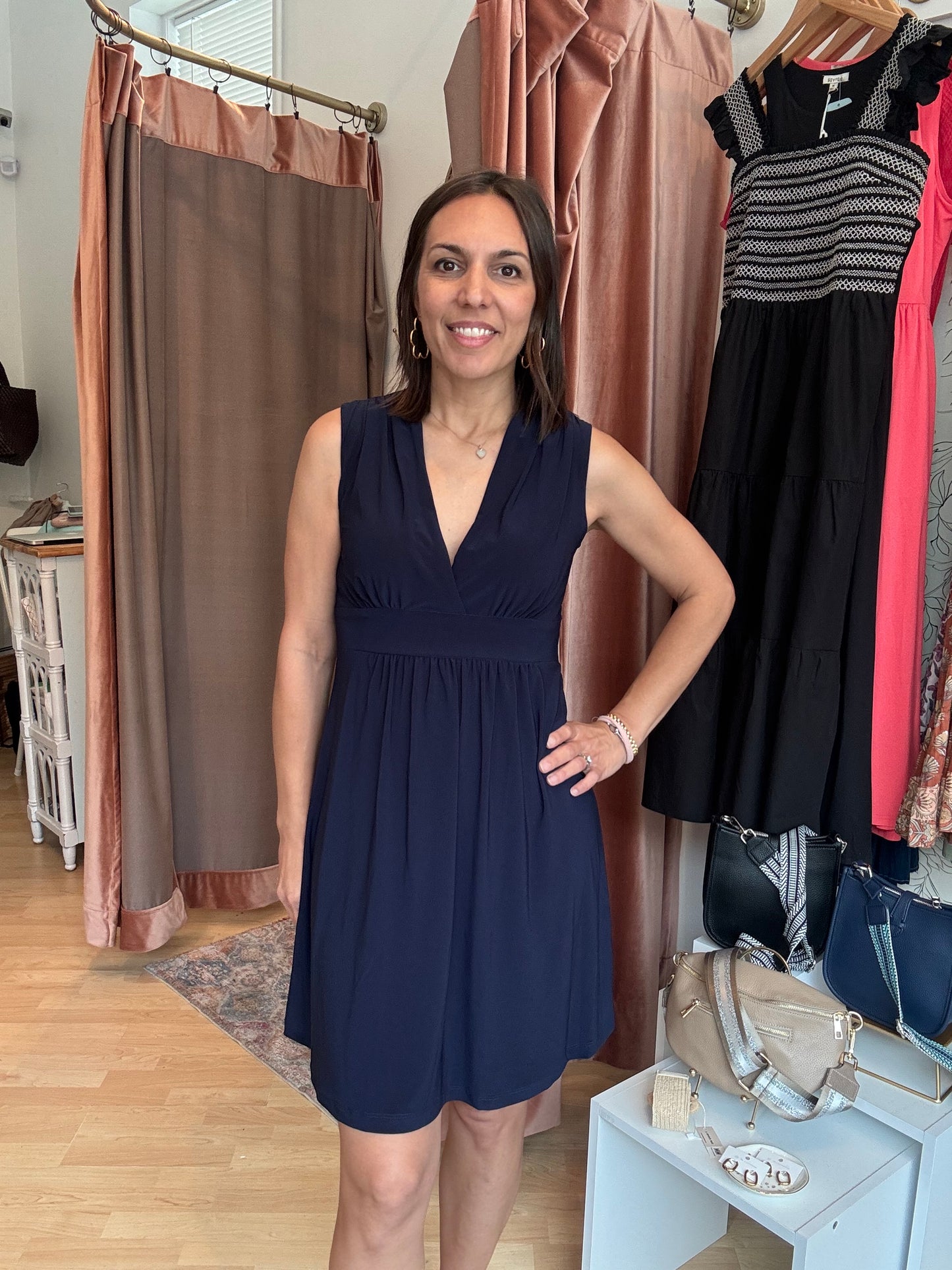 Surplice Sleeveless Dress