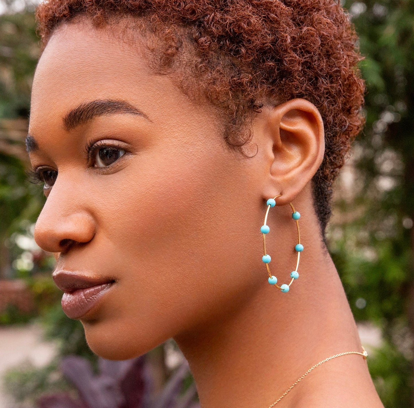 Gemstone Hoops
