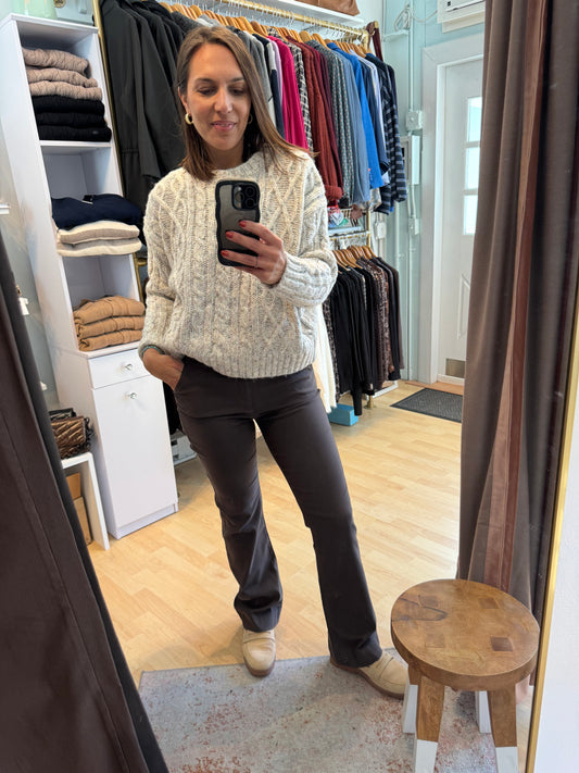 Brown Pull On Pant