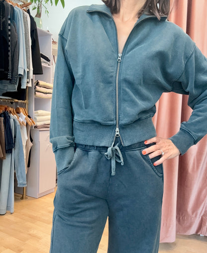 Funnel Neck Sporty Zip Up