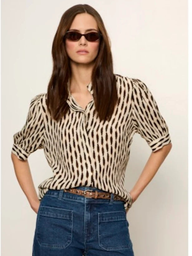 Eden Short Sleeve Button Blouse