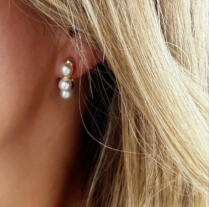 Sea Isle Pearl Beaded Hoops