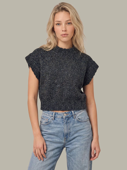 525 Short Sleeve Cropped Sweater Vest