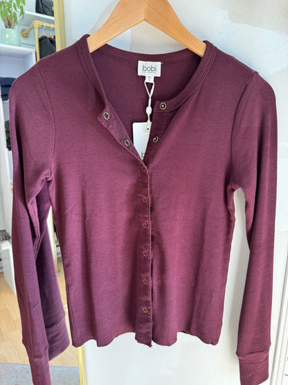 Bobi Raisin Snap Cardi