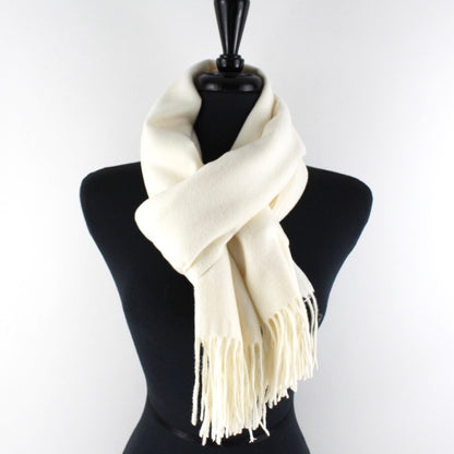 Cozy Solid Scarf with Fringe