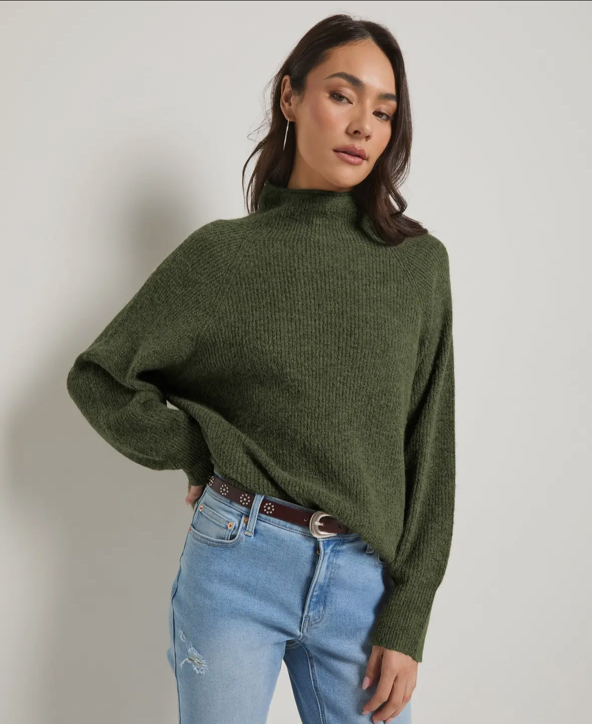 Driftwood Funnel Neck Everyday Sweater
