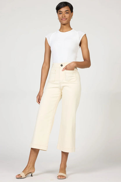 Audrey Cropped Denim Ivory