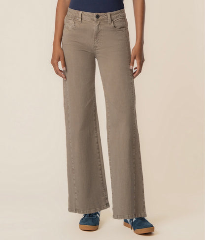 Meg High Rise Wide Leg - Milk Tea