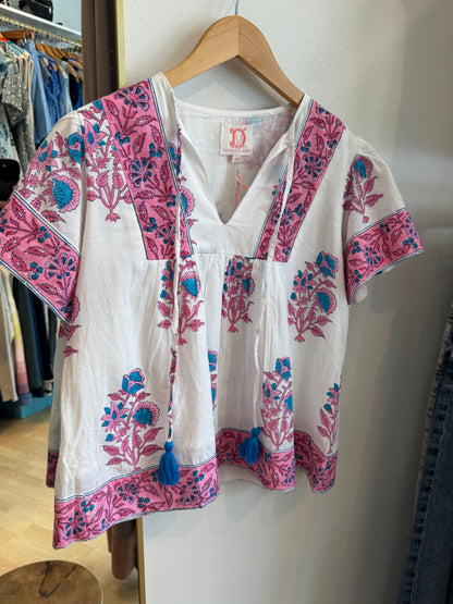 Catalina Boho Short Sleeve Blouse