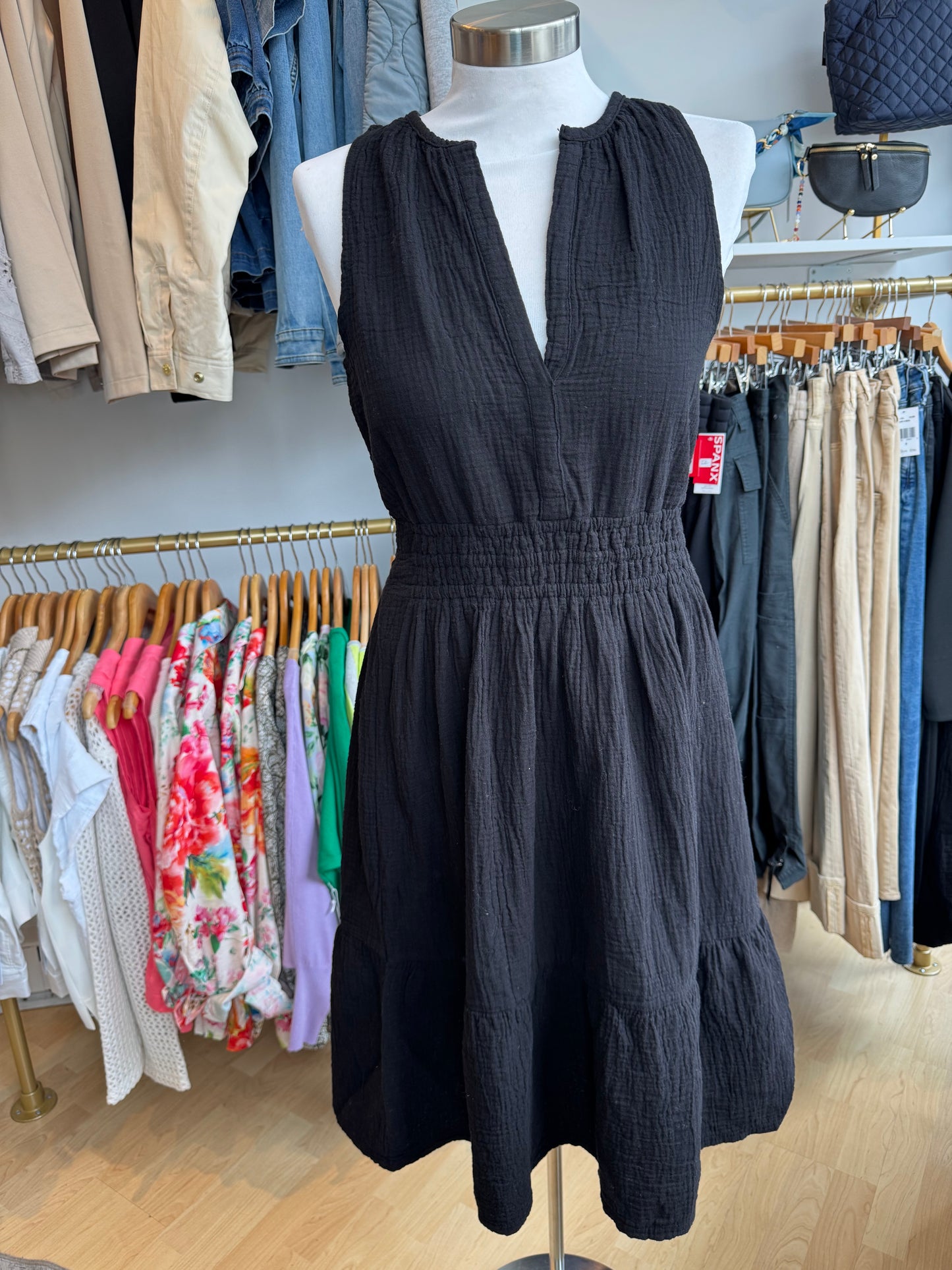 Gauze Split Neck Sundress