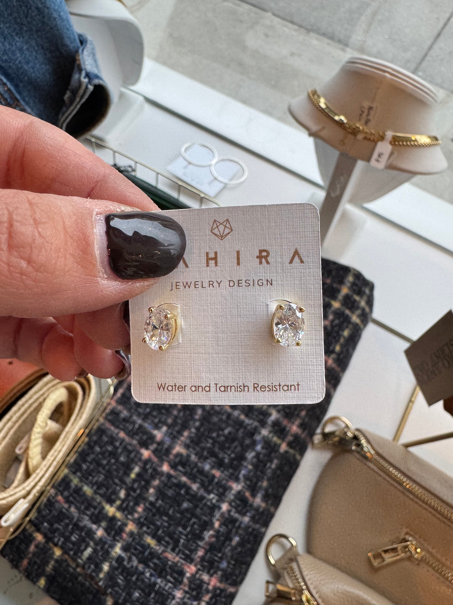 Oval Cut Stud Earrings