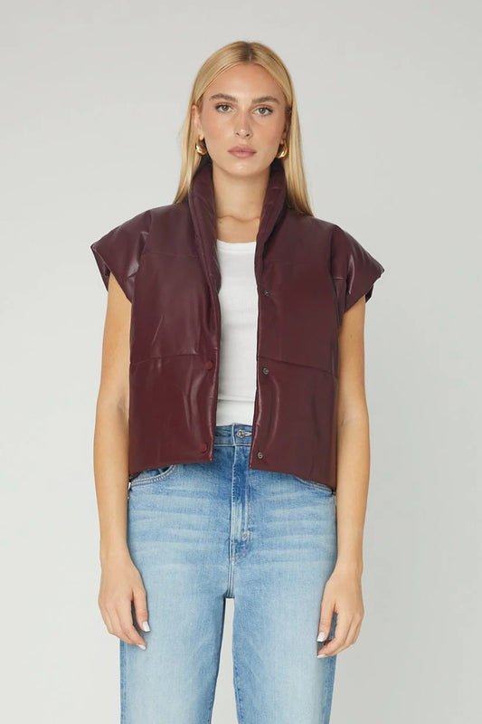 Vail Faux Leather Vest