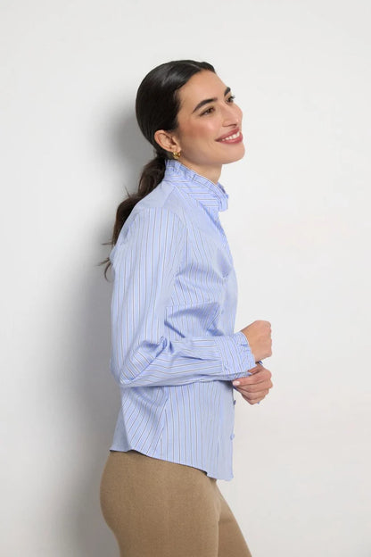 Stripe Ruffle Blouse