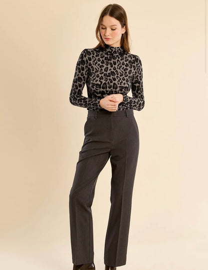 Gray Leopard Under Sweater