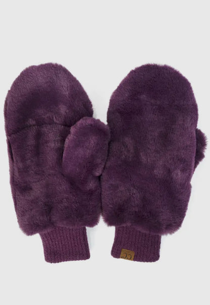 C.C. Faux Fur Convertible Mittens