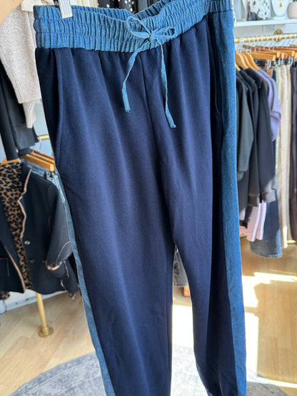 Red Haute Denim Stripe Joggers