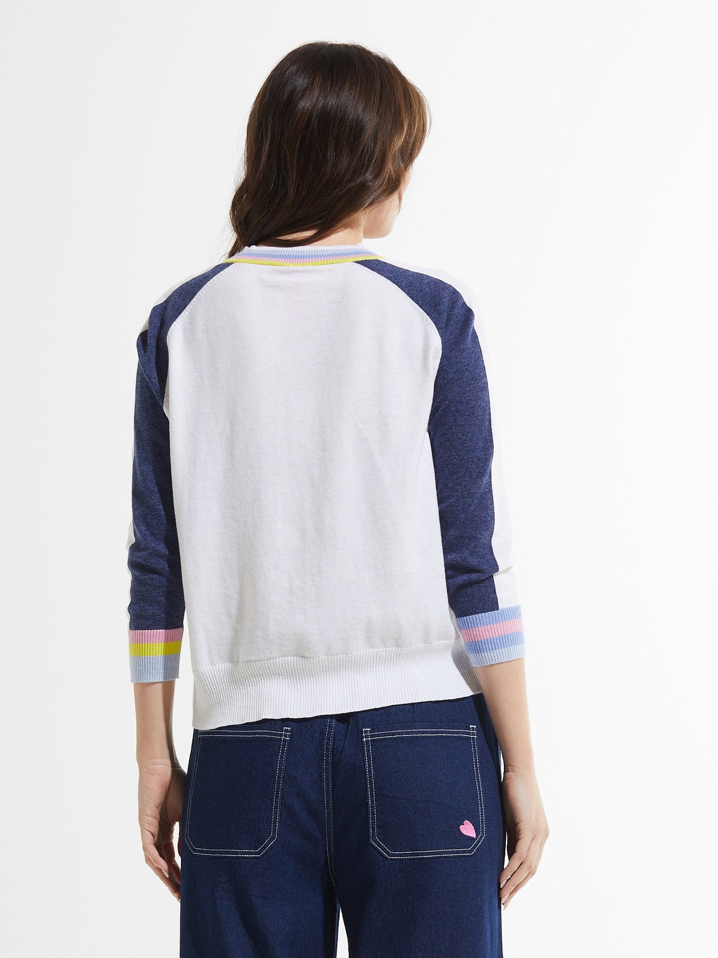 Stripe Trim Cardi