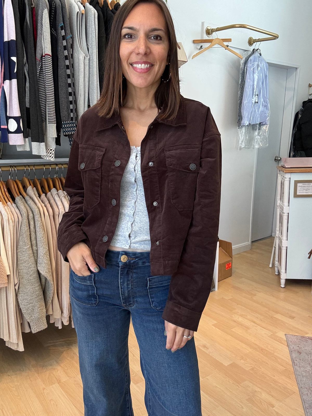 Baby Cord Cropped Jacket