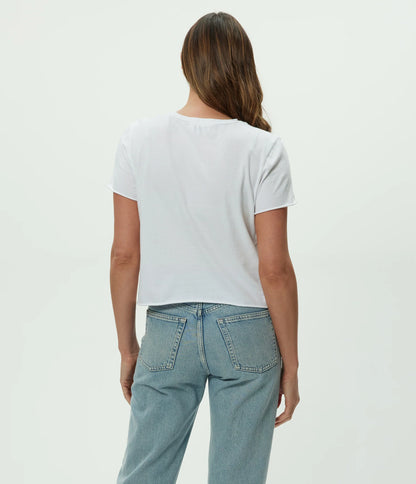Jackie Raw Edge Crew Neck Tee