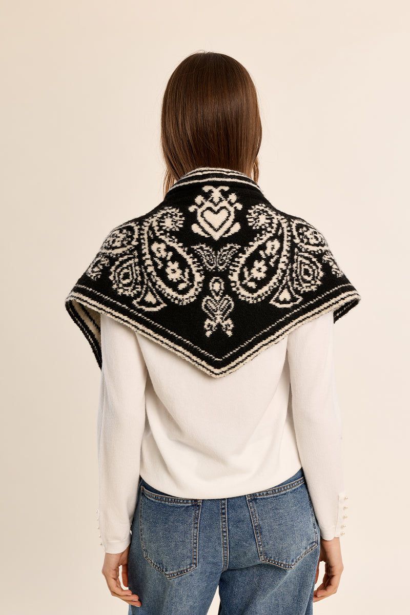 Triangular Knit Bandana Scarf
