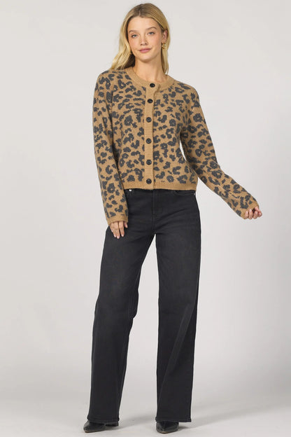 Dear John Amina Leopard Button Cardigan