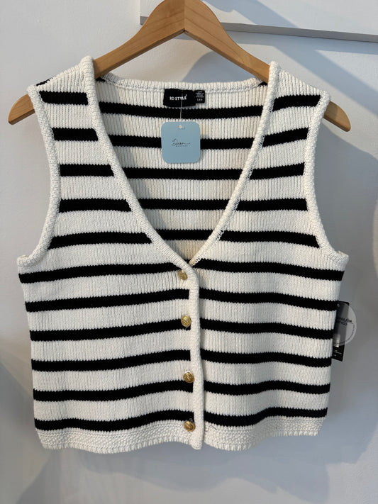 Meta Sleeveless Striped Vest