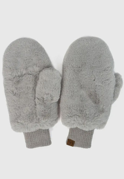 C.C. Faux Fur Convertible Mittens