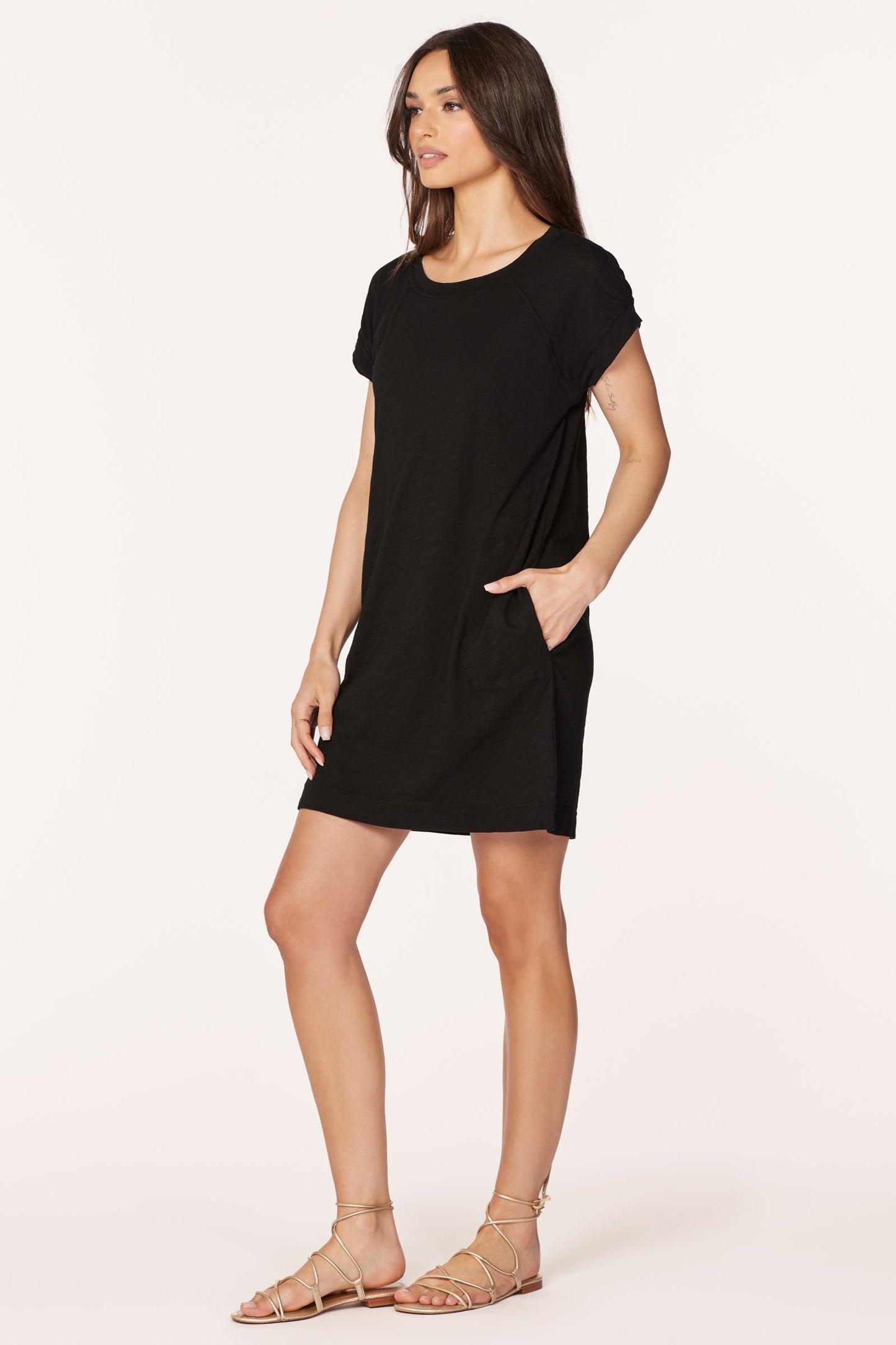 Short Sleeve Raglan T-Shirt Dress