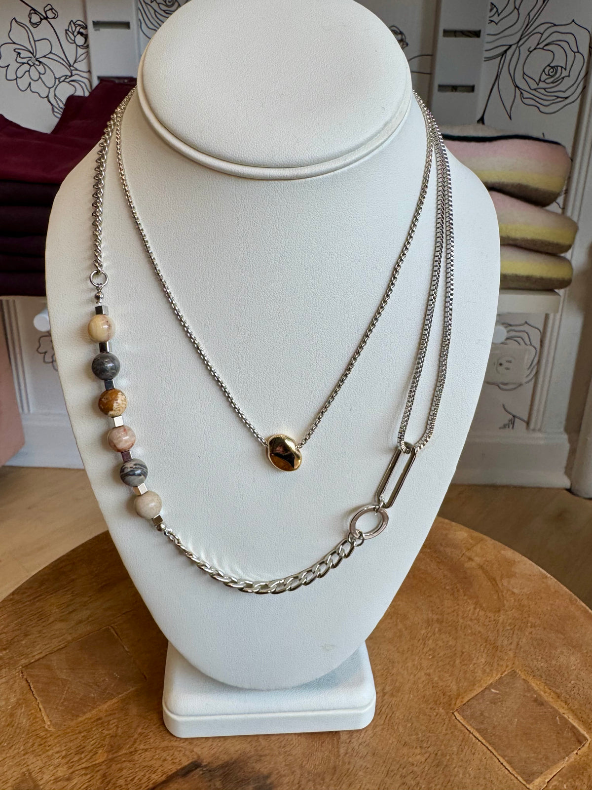 Gold Bean Pendant Necklace