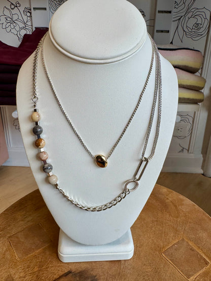 Gold Bean Pendant Necklace