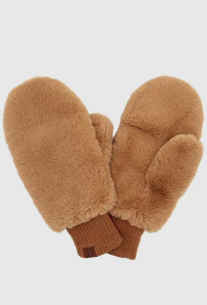 C.C. Faux Fur Convertible Mittens