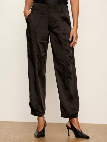 Sphere Satin Black Joggers
