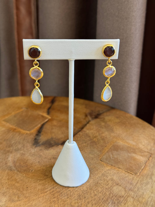 Alecia Cats Eye Drop Earrings