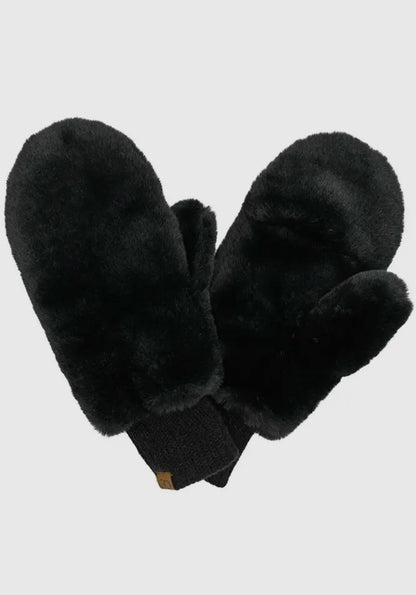 C.C. Faux Fur Convertible Mittens