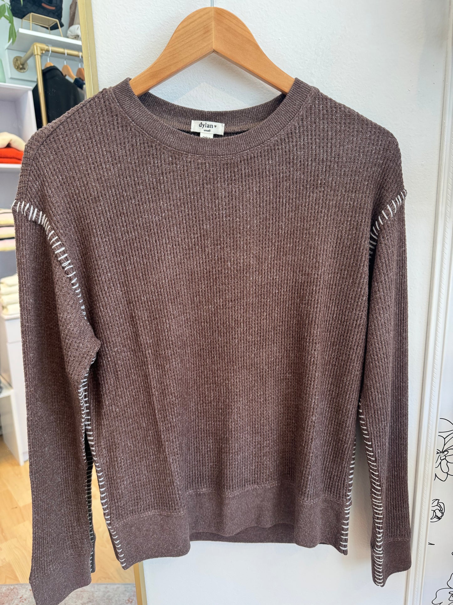 Blanket Stitch Sweatshirt by Dylan Clothing