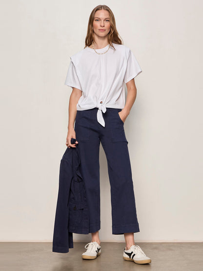 Navy Insider Crop Pants