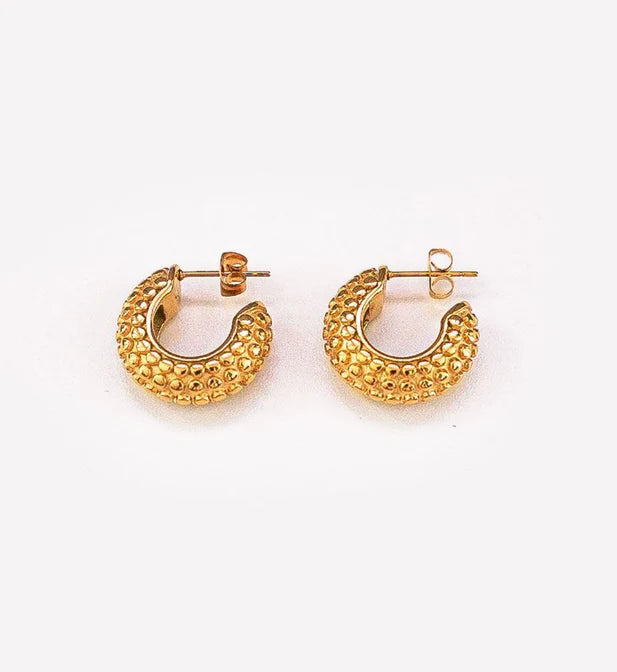 Cleopatra Gold Hoop Earrings