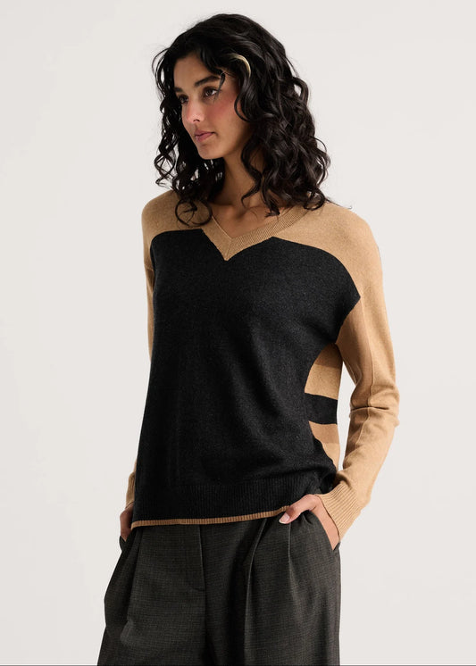 Zaket & Plover Color Theory V-Neck Sweater