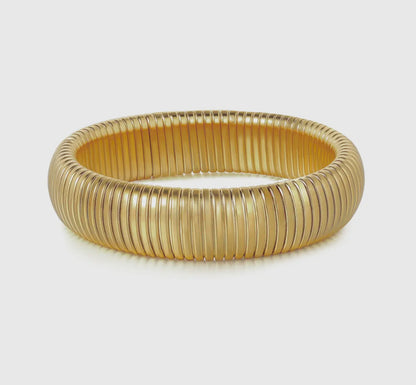 Veronica Chinky Gold Stretch Bangle Bracelet